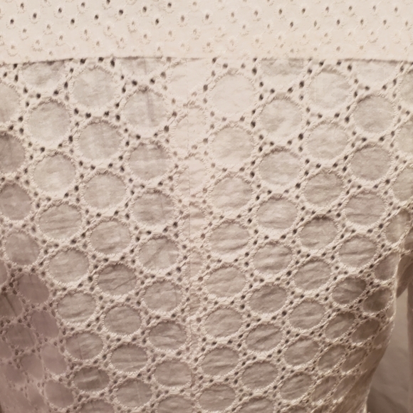 WILLI SMITH WHITE EYELET JACKET, SIZE SMLL - Picture 3 of 11